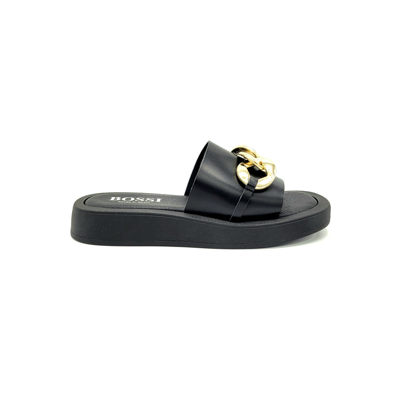Sandalia trendy negra de Bossi